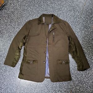 Unique Sport Coat! - canvas and corduroy - modern style - sz 42-44